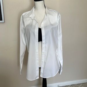 White dress shirt non iron casual corner large
